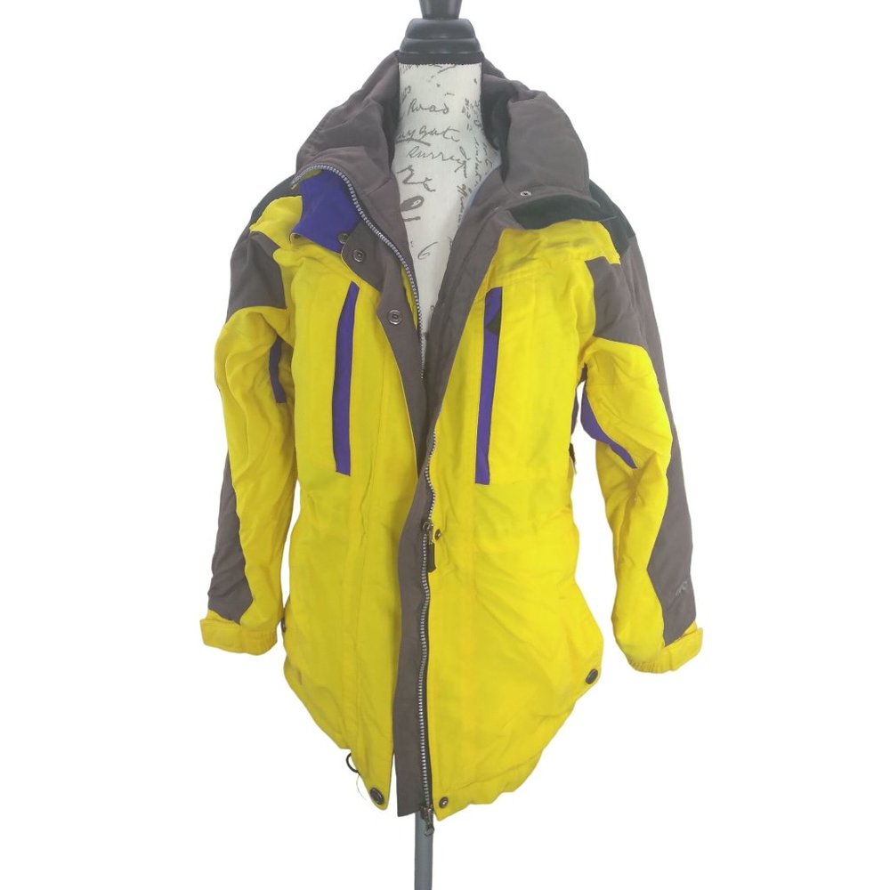 Vintage Nordica Vertech Waterproof Ski Snow Winter Hooded Coat size 6 womens.